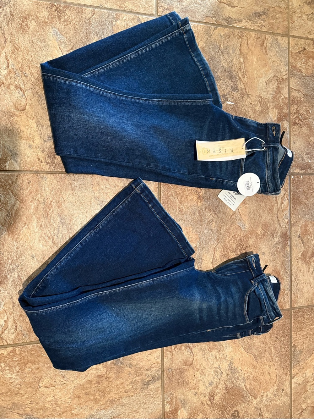 Risen Dark Blue Women's Wide Leg Stretch Jeans 1/25